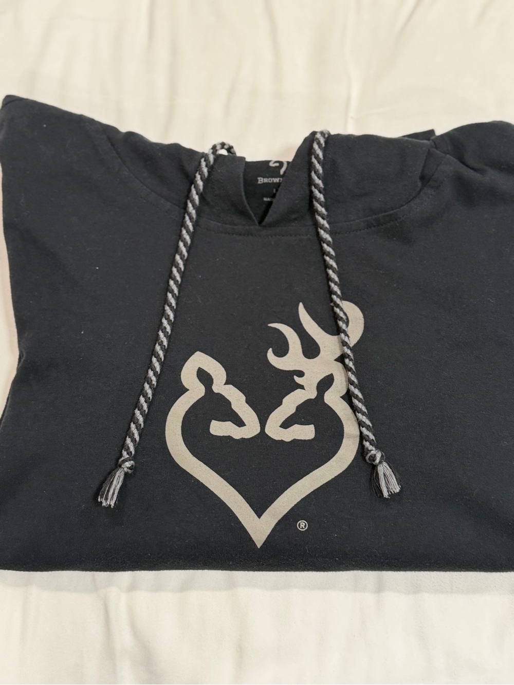 Browning Black Crewneck Sweater with White Logo
